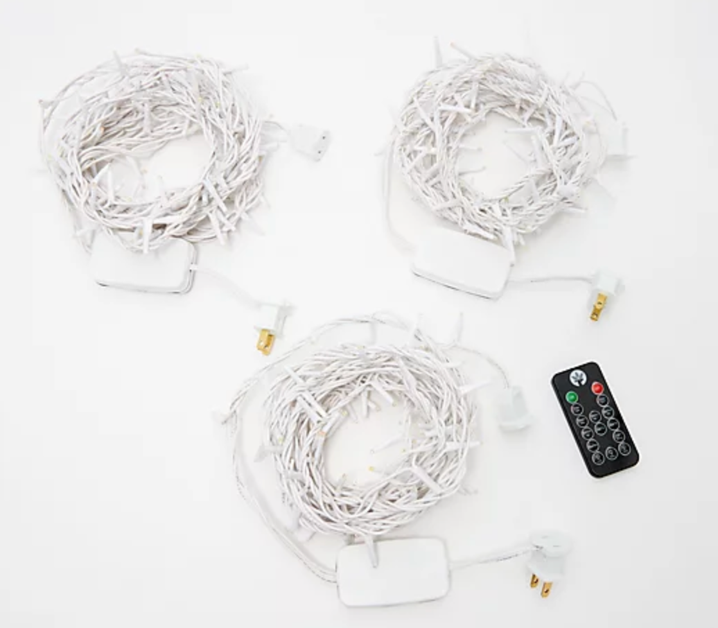 Set of 3 Santa's Best Color Flip Indoor/Outdoor Christmas Light Strands