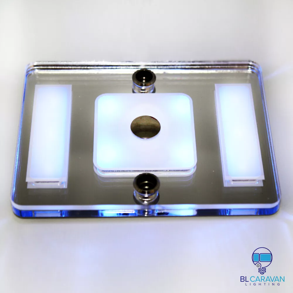 3x 12v 24v Glass Ceiling Small Rectangle Dim Touch Led Light