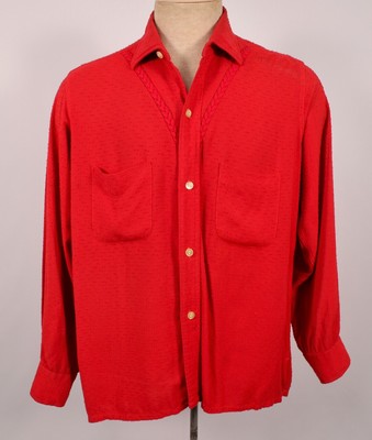 50s rayon gabardine shirt