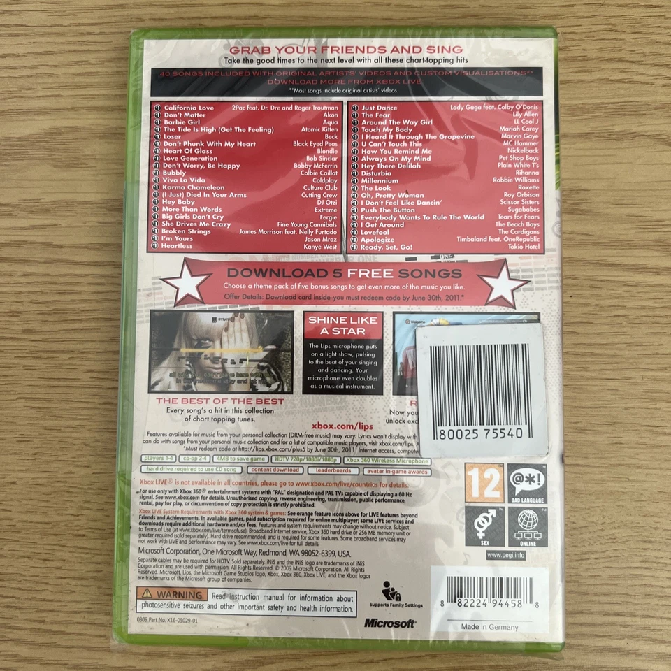 Lips Number One Hits (Xbox 360) [Brand New & Sealed] - Image 2 of 4