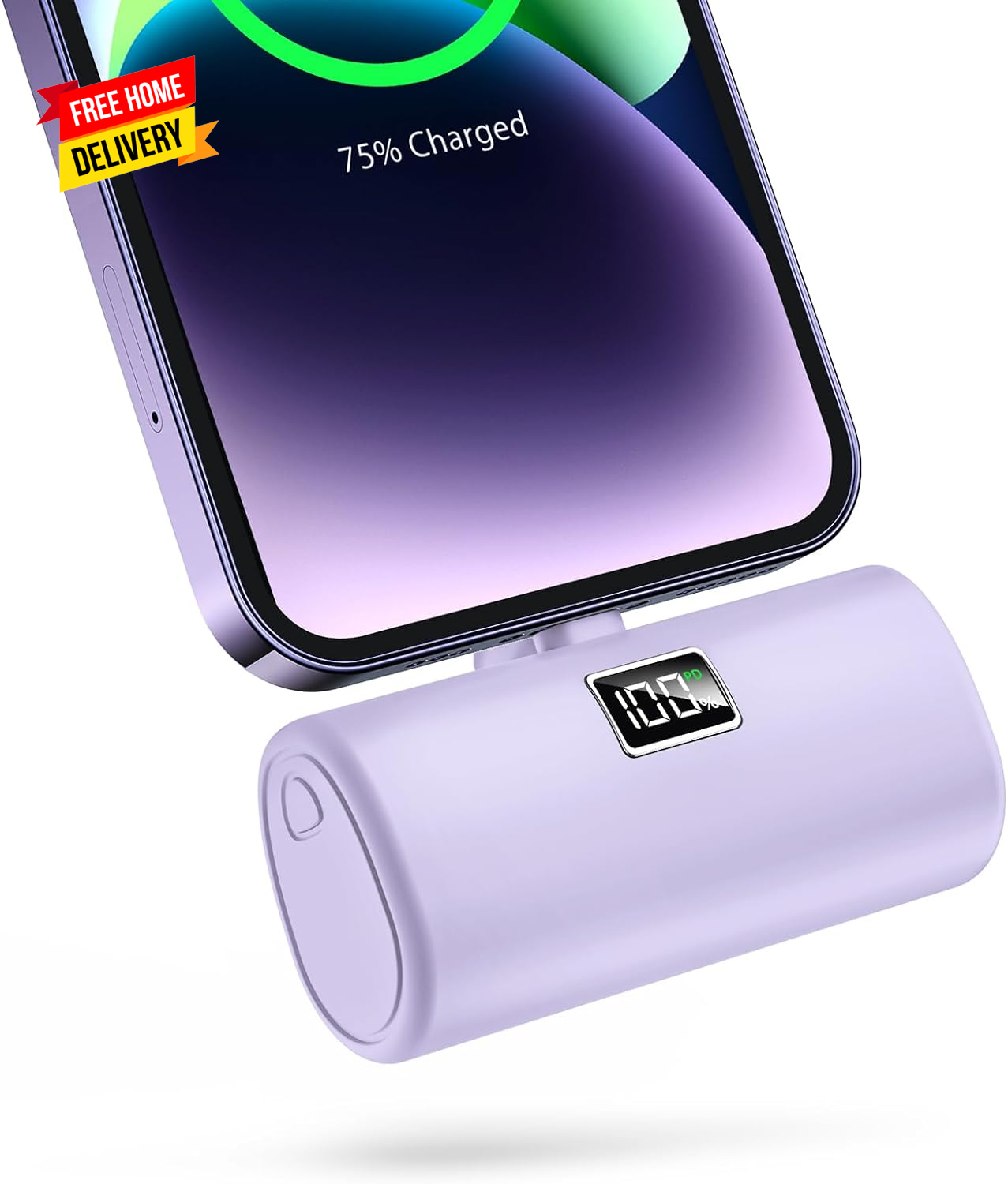 Portable Charger for Iphone, [6000Mah] Small Power Bank with LCD Display, 20W Fa-image