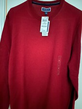 Club Room Mens Sweater New Size L Red Long Sleeve Pullover NWT