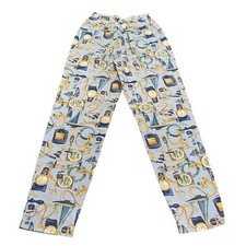 Vintage Women’s Nautical Theme AOP High Rise Pants Bottoms 6 USA Made 24x30