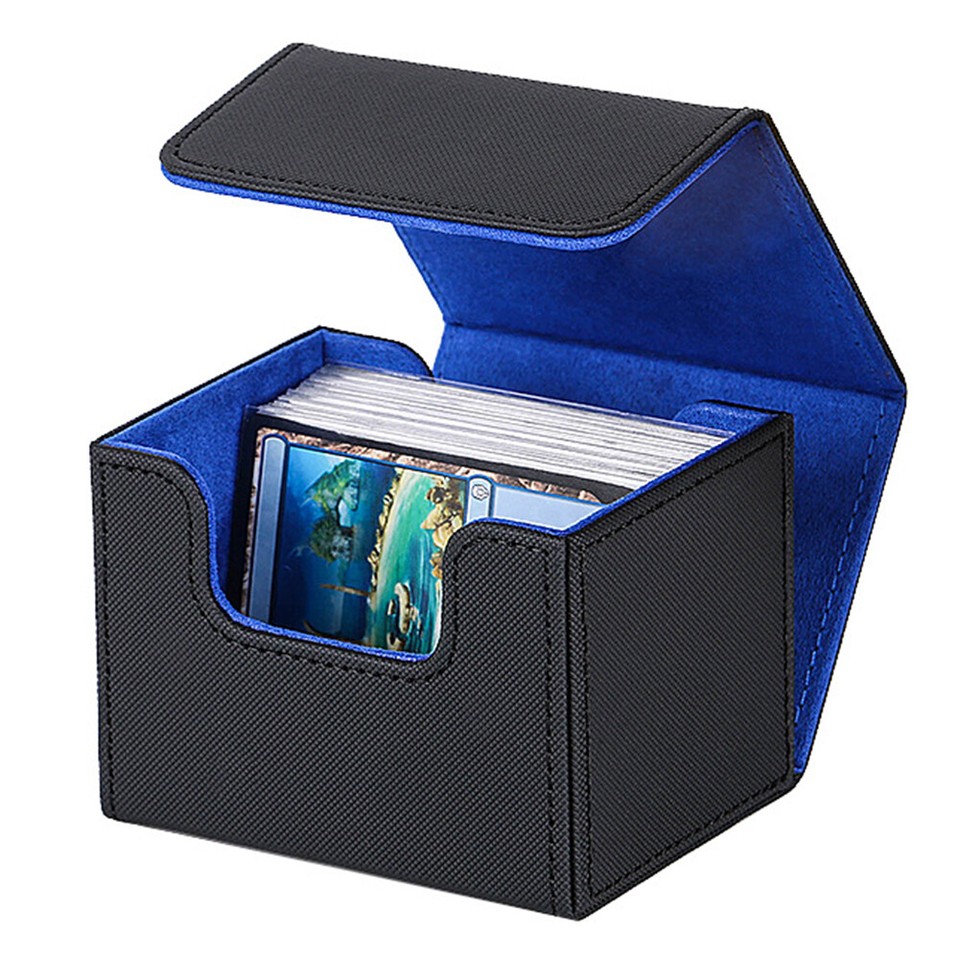 PU Leather Card Box Trading Card Deck Box Card Holder for Trading