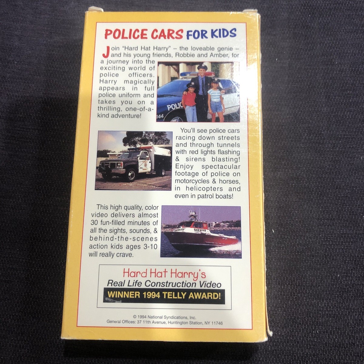 Real Life Police Cars For Kids VHS Hard Hat Harry | eBay