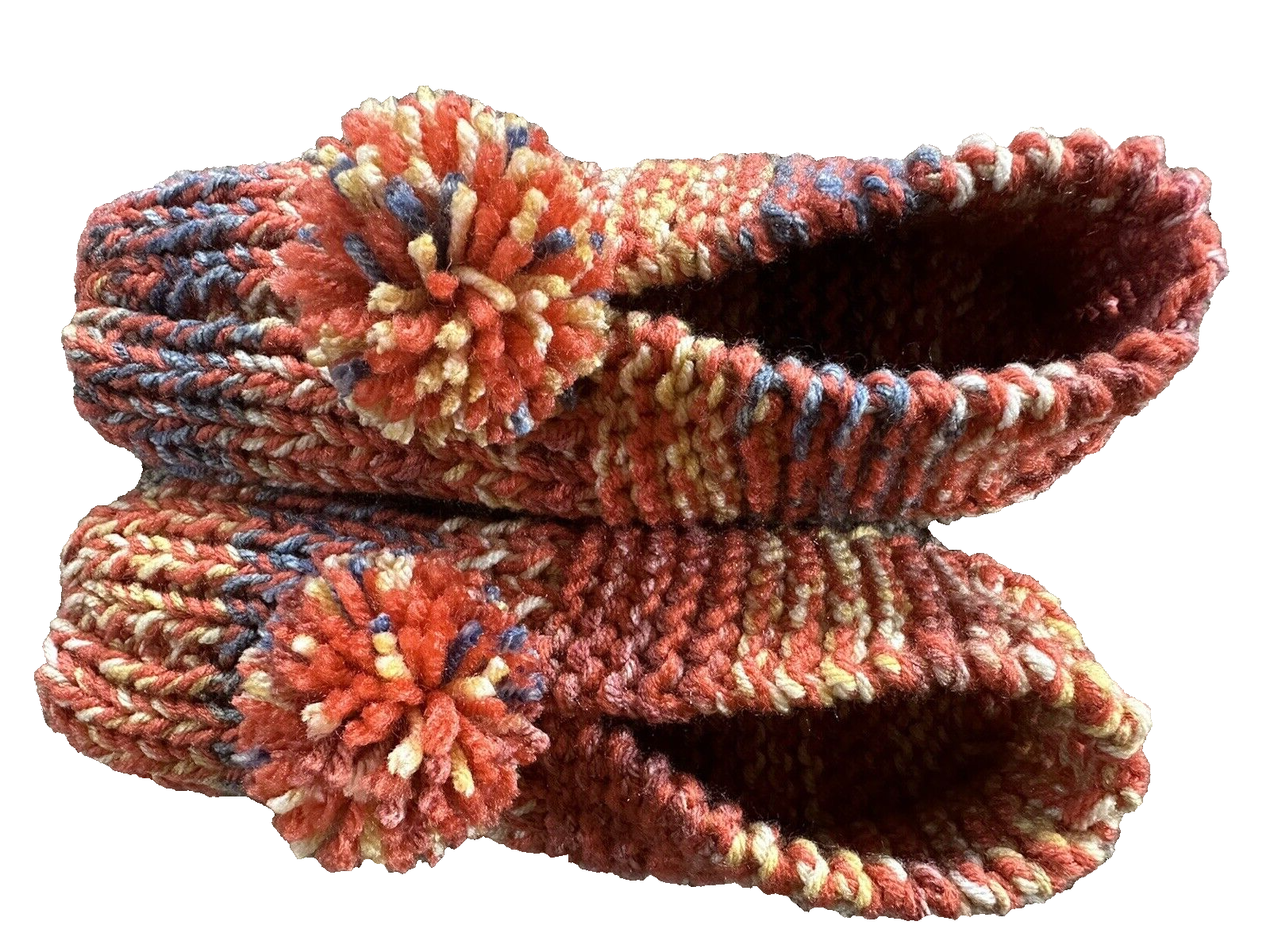 SAOLA Pantofole Amish Ho fatte a mano mix corallo donna med uomo suola sm misure 8 3 4"