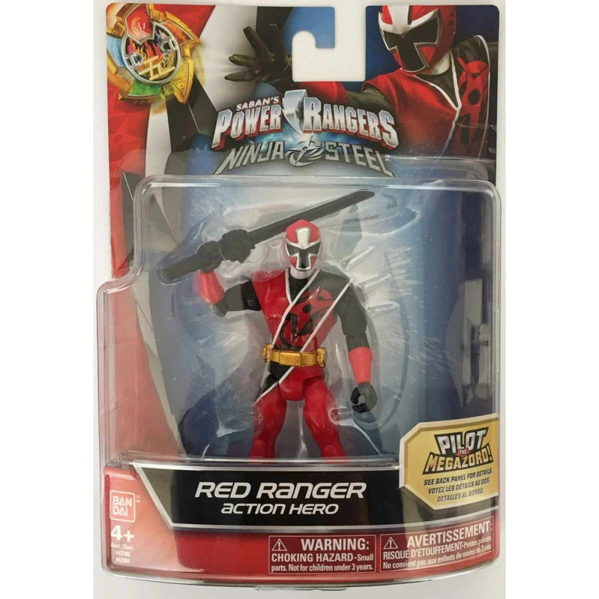 Power Rangers Ninja Steel 5 Inch Red Ranger Action Hero Figure eBay