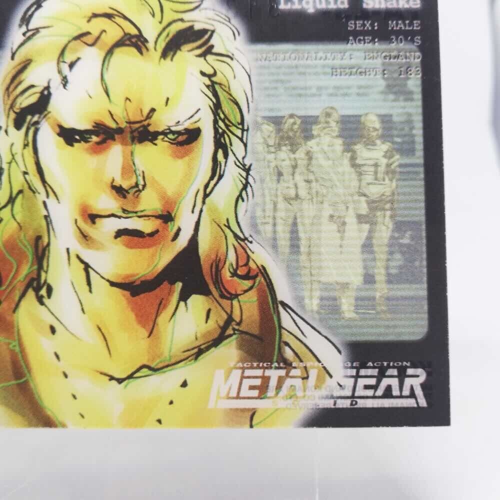 028 Liquid Snake Metal Gear Solid Trading card Plastic Back serial