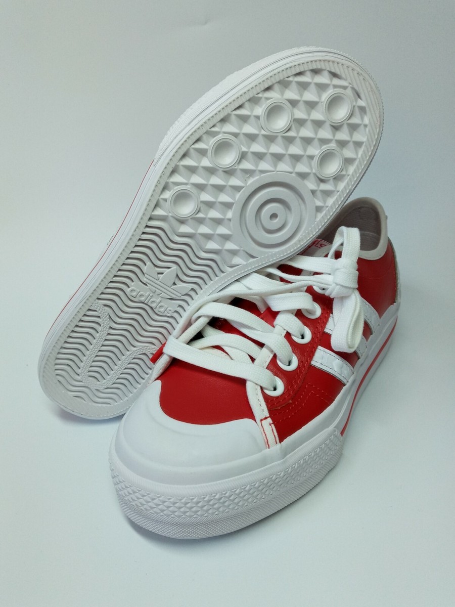 Adidas Nizza RF Red White Platform Sneakers [FZ1841] Women's Size