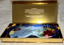 Hillsong Sleep Mask - “Awakening" Silky Smooth Mask ~ Blue With Flowers