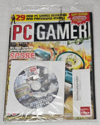 January 2007 PC Gamer Spore Marvel Gift Guide Magazine New Sealed with Disc