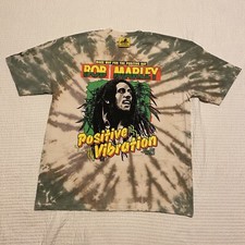 Bob Marley x Online Ceramics Positive Vibration X-Large Tie Dye Shirt New XL