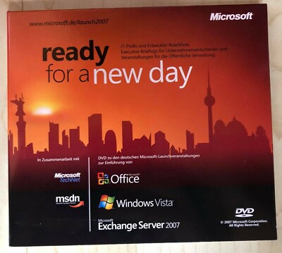 Microsoft Windows Vista Launch 2007 Roadshow DVD ''Ready for a new day''