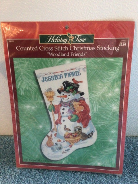Bucilla Counted Cross Stitch Christmas Stocking Woodland Friends 84353 For Sale Online Ebay