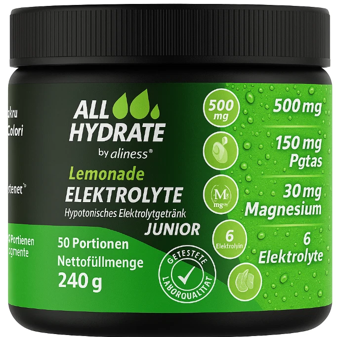 Aliness Elektrolyte für Kinder Limonade Magnesium Natrium Kalium 240g Pulver - Bild 1 von 1