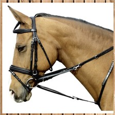 Thiedemann Kombination Natural Line, Euroriding, Leder, schwarz, Gr. WB-Full