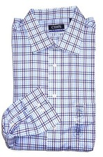 Chaps Men Shirt Regular-Fit Wrinkle Free Long Sleeve Size 2XL 18" 34/35"