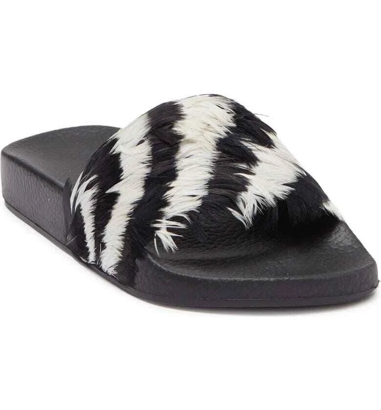 NUOVO SANDALO VALENTINO con slide in piuma Audace look zebrato per resort e lounge 35 euro