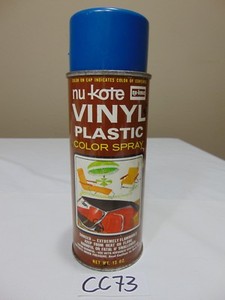 VINTAGE SPRAY CAN PAINT NU KOTE VINYL PLASTIC NEW YORK BRONZE POWDER BLUE RARE