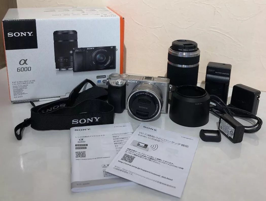 SONY A6000 Mirrorless Digital Camera Double Zoom Lens Kit Japanese language  Only