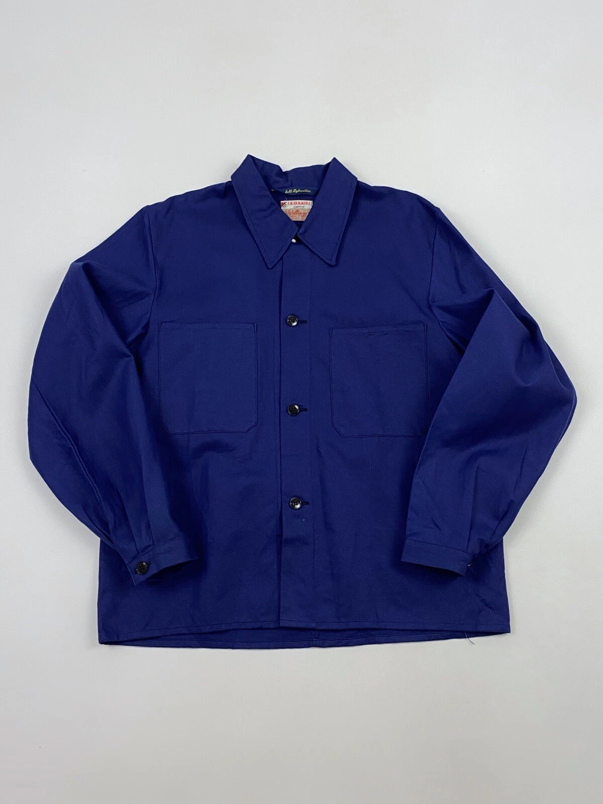 70’s Vintage Echt Hydronblau Sanfor Boxy Work Jacket
