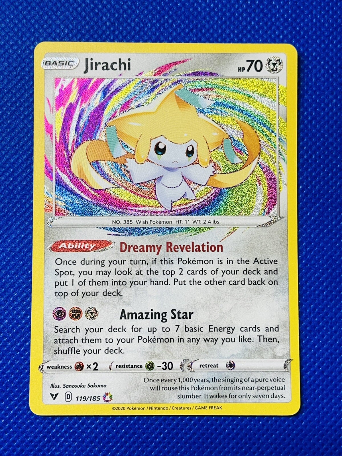 Jirachi 119/185 - Vivid Voltage - Amazing Rare Holo Pokemon Card Near Mint (NM)