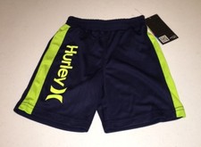 HURLEY Toddler Infant BOYS MESH SHORTS SIZE - 2T Midnight Navy/Green NWT