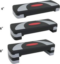 New Fitness Aerobic Step 31'' Club Cardio Adjust Exercise Stepper w/Risers