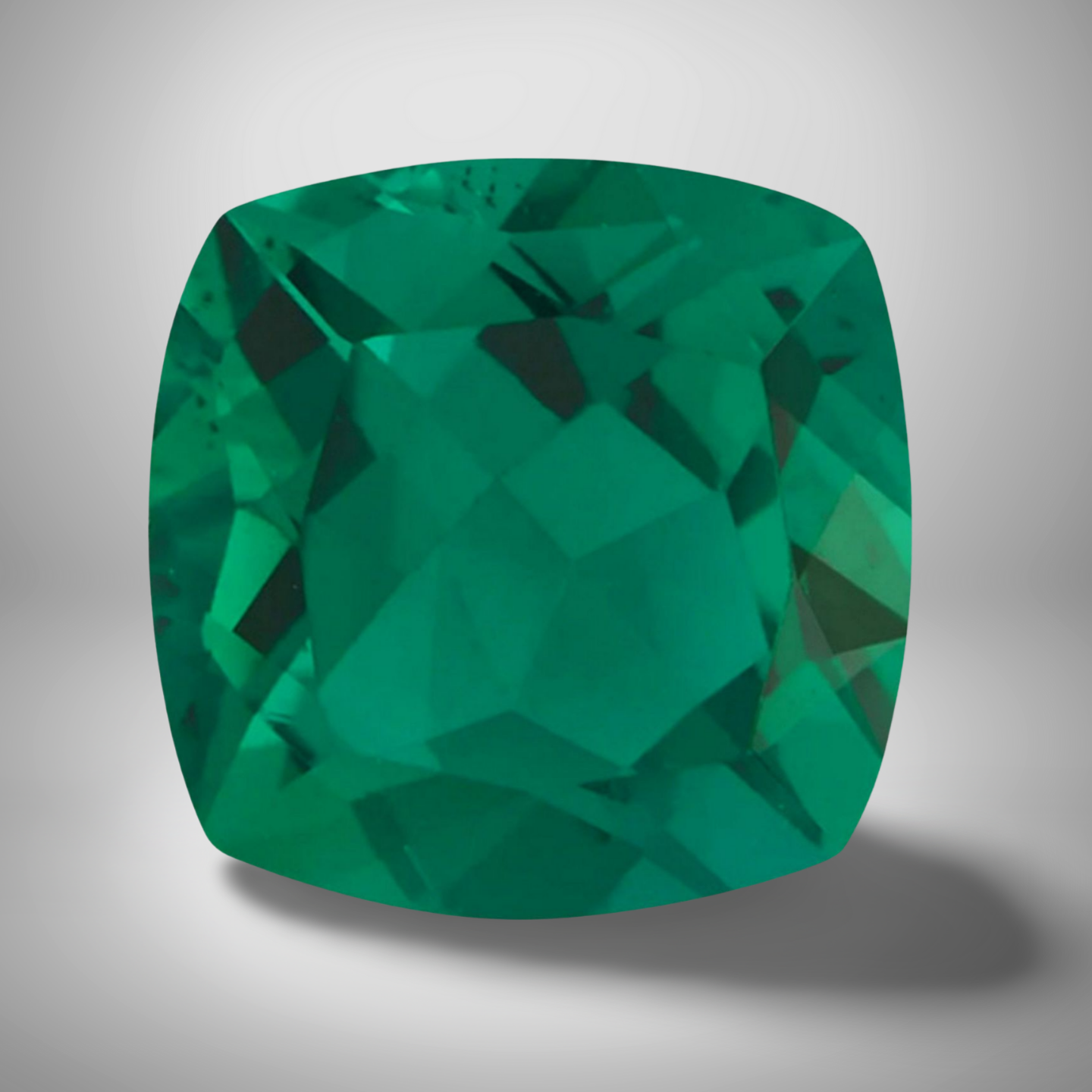 Emerald Cushion Cut Gemstone 4.51 Cts - 11 mm Vivid Precious Jewelry Gem