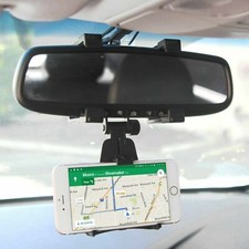 Universal Car Rearview Mirror Mount Phone Holder Stand Cradle For Cell Phone GPS