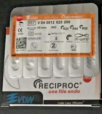 VDW RECIPROC  Sterille File Endo M-WIRE 25mm Assorted Lot 6pcs Lot 5 Packs