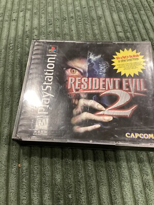 Playstation 1 ps1 psx Game RESIDENT EVIL 2- CIB Complete WORKS Great Fast Ship