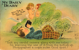 nudist postcard: My Daily Diary