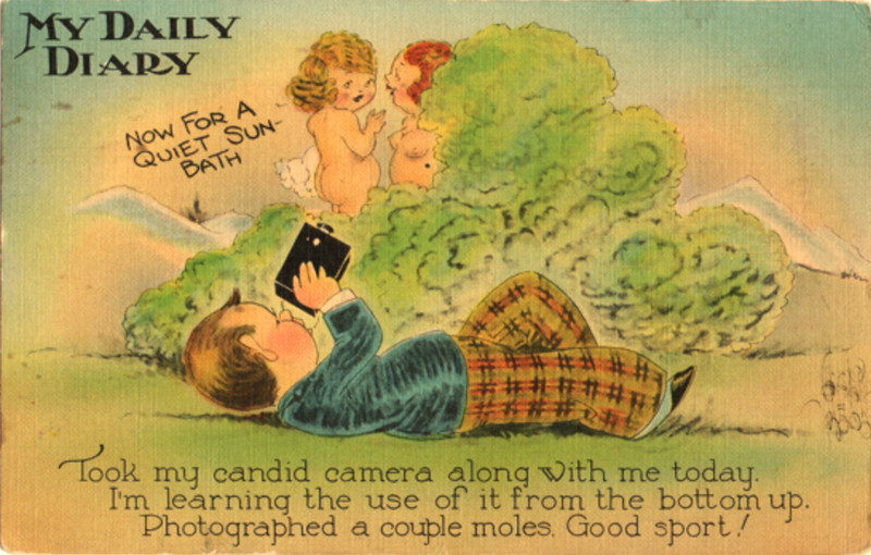 nudist postcard: My Daily Diary