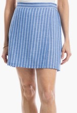 Max Studio Large Striped Pencil Skirt  Blue And White  Elastic  NWT  118 