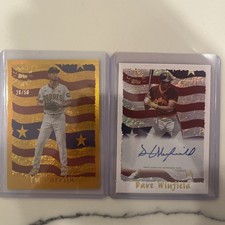 2025 Topps Archives CyberStats Gold Foil /50 Yu Darvish & Winfield base Auto 🔥!