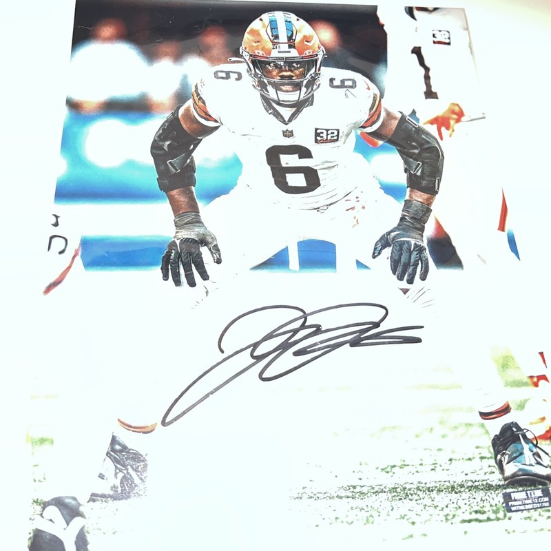 Jeremiah Owosu-Koramoah Cleveland Browns Autographed 11x14 Photo Prime Time Cert