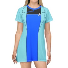 Star Trek Lower Decks T'Ana T- Shirt Dress - Medical Uniform - Cosplay Halloween