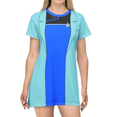 Star Trek Lower Decks T'Ana T- Shirt Dress - Medical Uniform - Cosplay Halloween
