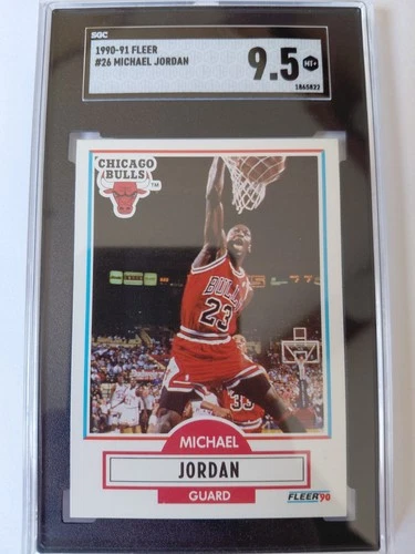 1990-91 Fleer Michael Jordan #26 SGC 9.5 Chicago Bulls Card