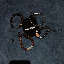 Wiz’ Style Lot/assortiment de bracelets fantaisie en perles avec pochette