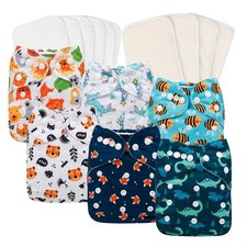 6 Pa ales De Tela Para Bebe Nadar Ecologicos 0-24 Meses Beb s Reutilizables Set