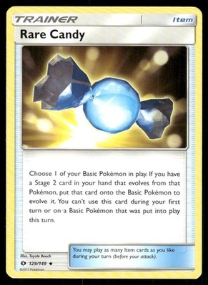 Rare Candy 129/149 Sm Base Set Uncommon Regular
