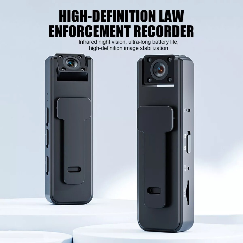 HD 1080P Camcorder Mini Police Body Camera 180&deg; Audio Video DVR IR Night Camera
