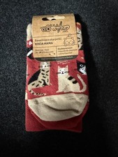 Funny Cat Socks  Kocia Mama  Cat Lover Gift Women  s Novelty Socks Size 35-38 New