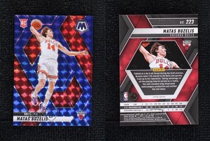 2024-25 Panini Mosaic Rookies Blue Prizm /199 Matas Buzelis #223 Rookie RC