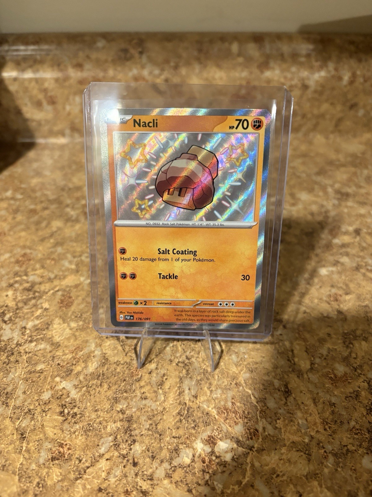 Pokémon TCG Nacli 176/091 Paldean Fates Shiny Holo Rare S&V