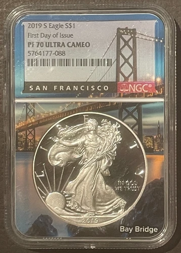 2019-S $1 SILVER AMERICAN EAGLE NGC PF70 First Day of Issue : 09441