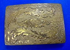 Western Cowgirl Flower Swirl Ornate Gold Tone Vintage Belt Buckle for 1.25" Belt