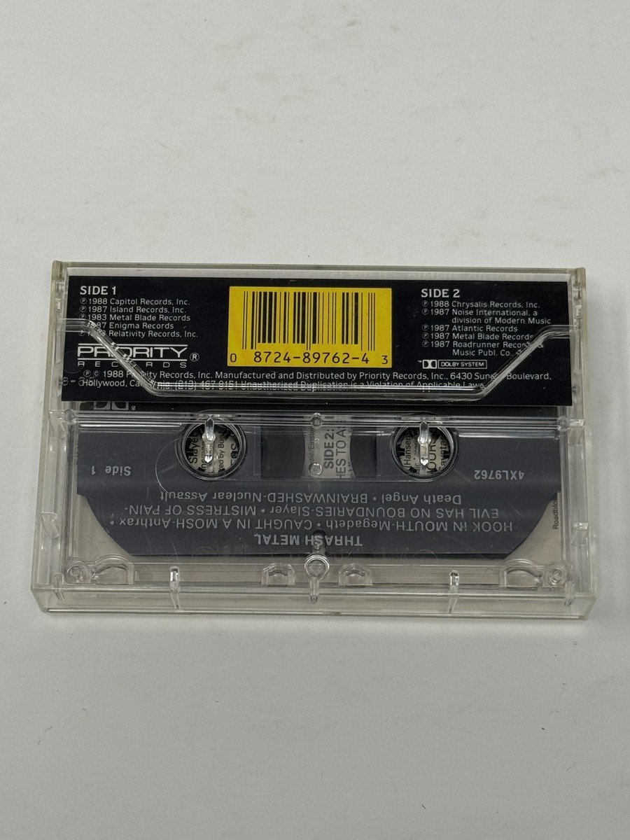 Thrash Metal Compilation Cassette Megadeth Anthrax Slayer Tested